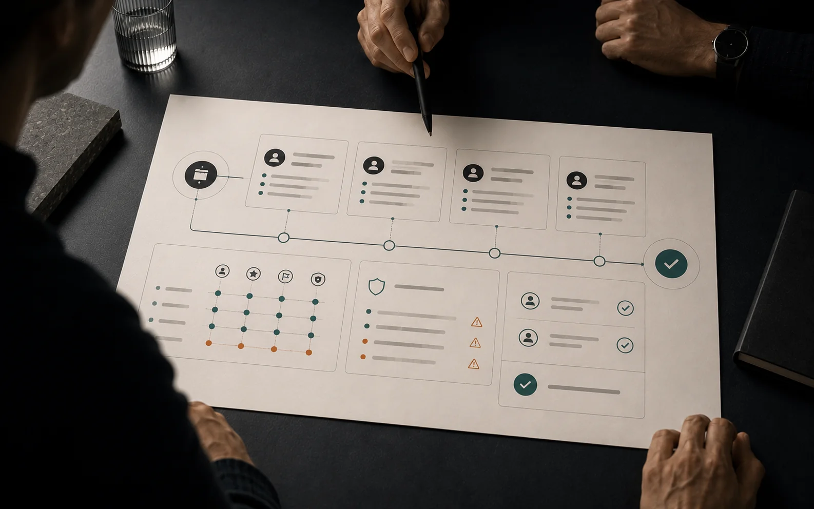 Final Hire output review with decision package and acceptance gate