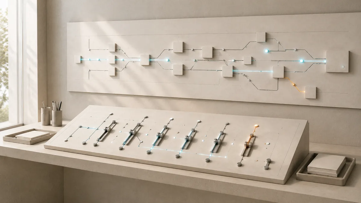 Workflow design — control surfaces, review paths and governed automation limits