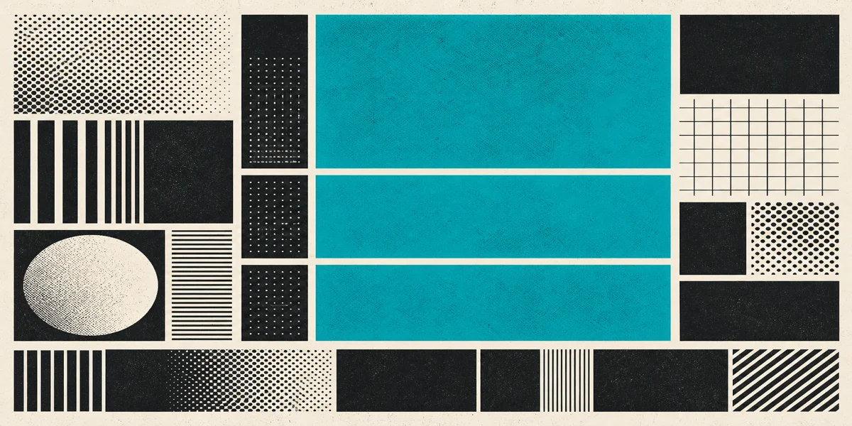 Risograph print: three ranked blocks — decision-ready output