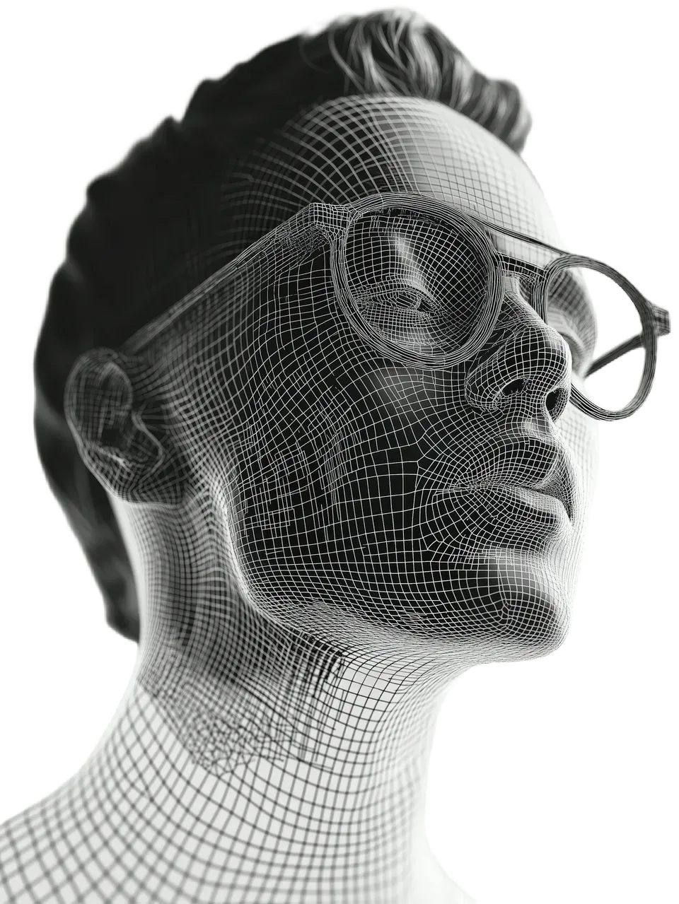 Wireframe head visual