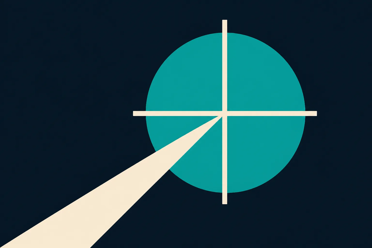 Output specimen: teal signal scope on navy — Signal