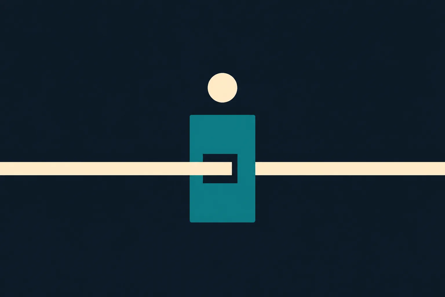 Output specimen: gated AI stream on navy — Hyron