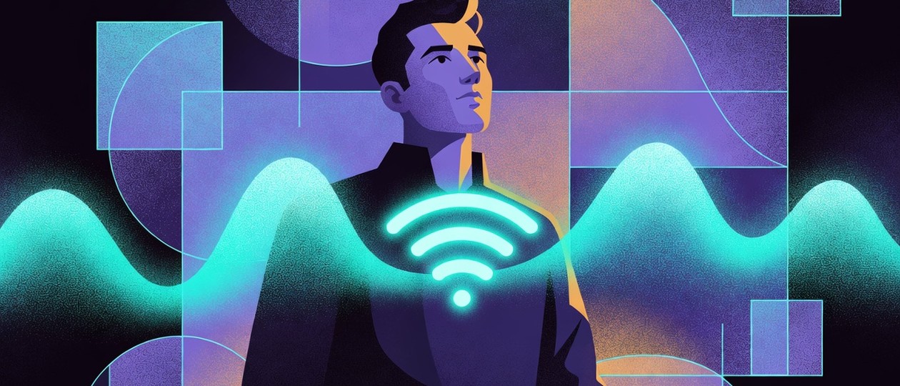Person with a glowing connection symbol between talent and opportunity