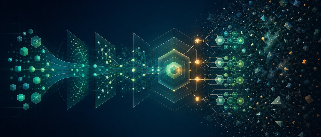 Abstract connected forms building a shared operating system